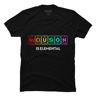 Adult Design By Humans Rainbow Inclusion Elements By CyanidieT-Shirt