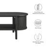 Modway Cadence Coffee Table – Mid-Century Modern Oval Wood Center Table for Living Room, Walnut - 2 of 4