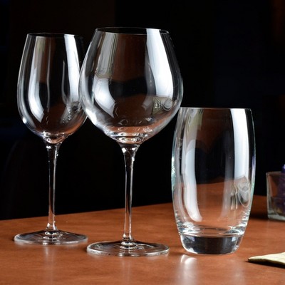 Luigi Bormioli Crescendo Clear Glass Highball Tumblers, Set of 4, 20 oz