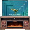 SinCiDo Fireplace TV Stand for 85" TV, w/ Sliding Barn Doors, Remote Control Adjustable 3D Fireworks and LED Lamp, w/ 42" Electric Fireplace TV Stand - 3 of 4
