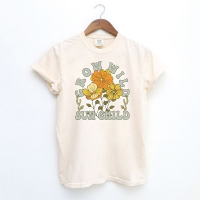 Simply Sage Market Women's Grow Wild Sun Child Colorful Short Sleeve Garment Dyed Tee