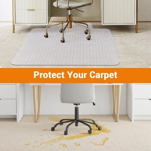 Office Chair Mat for Carpet Floors, Computer Desk Chair Mat Strong Slip Resistant Under Desk Floor Protector - 1 of 4
