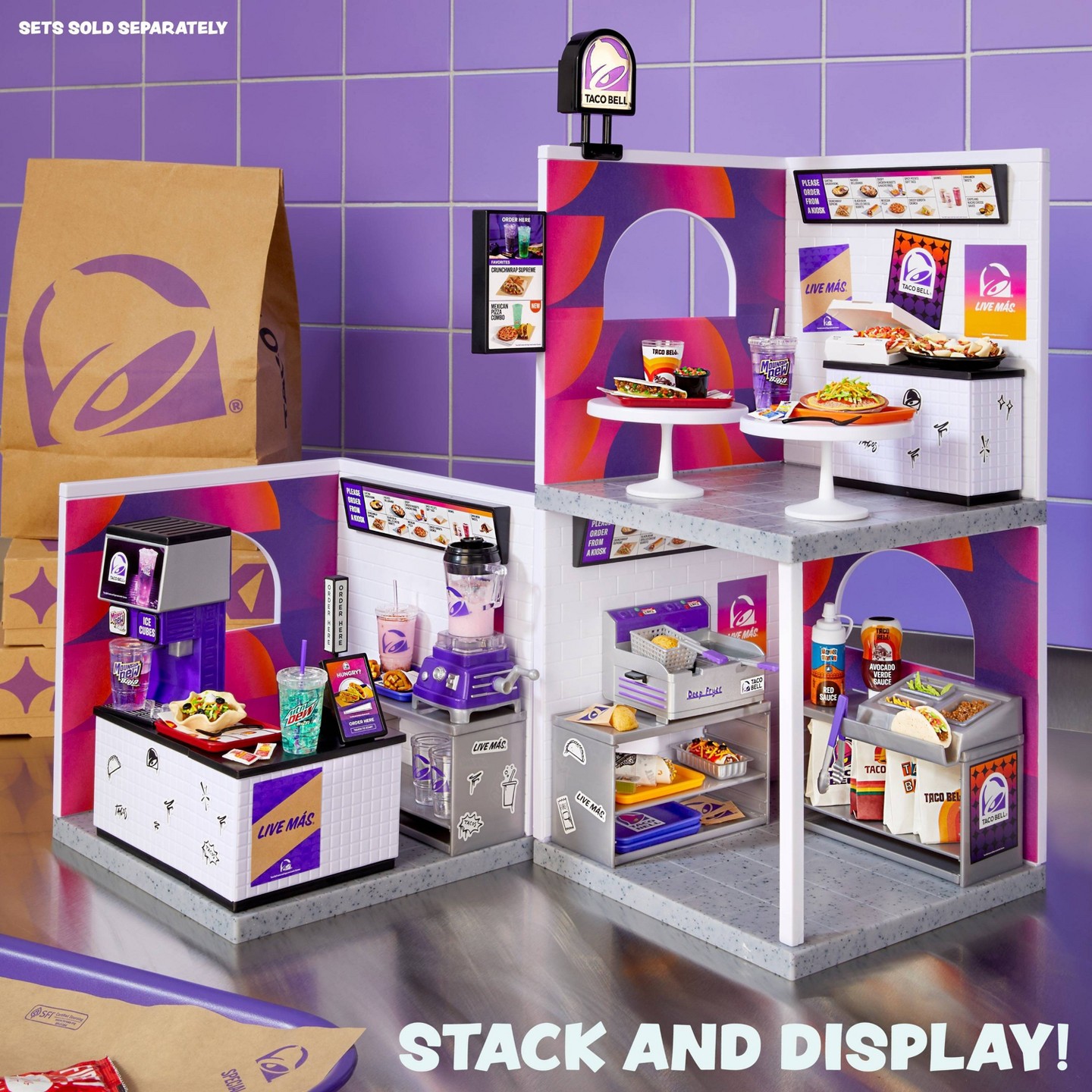 Детский игровой набор MGA's Miniverse Make It Mini Licensed Taco Bell Playset — фото 7