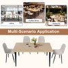 ORRD 5-Piece Dining Table Set, 63-inch Farmhouse Table & 4 Beige Chairs, Industrial Rectangular Kitchen Set for Dining Room - 3 of 4