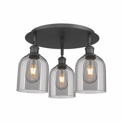 Bella - 3 Light Flush Mount In Industrial Style-10.5 Inches Tall and 17.25 Inches Wide