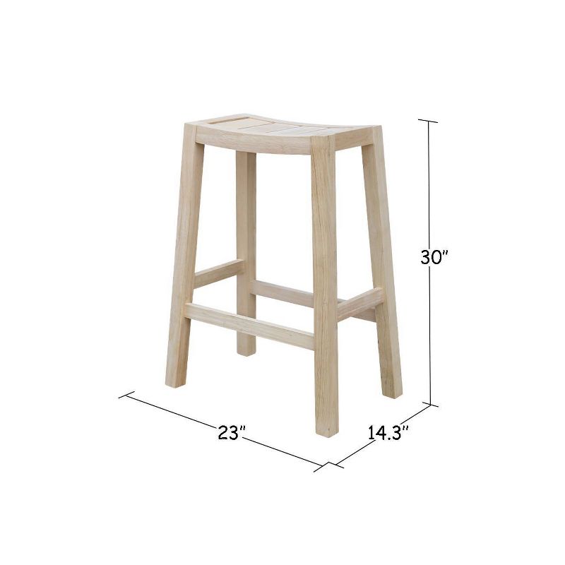 Ranch Stool Unfinished - International Concepts, 5 of 10