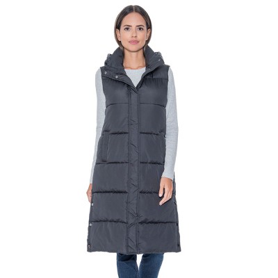Women's Long Puffer Vest - S.E.B. By Sebby