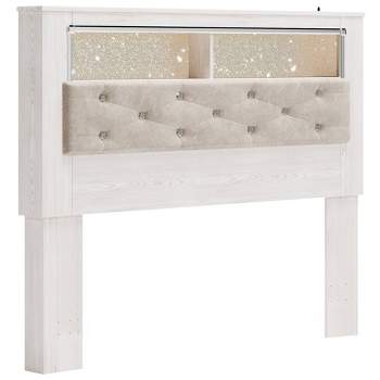 Altyra Upholstered Panel Bookcase Headboard White - Signature Design by Ashley