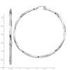 Black Bow Jewelry 3mm, Sterling Silver, Twisted Round Hoop Earrings, 80mm Dia.(3 1/8 In) - 4 of 4