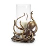 SPI Home Octopus Hurricane Candleholder – Sculpted Metal Sea Life Design, 14" H x 9.5" W, Coastal Decorative Accent - 2 of 3