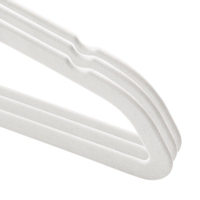 Casafield 50-Pack Ivory Velvet Kid's Hangers with Chrome Hooks