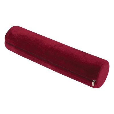 AllSett Health® Ergonomic Memory Foam Cylinder Bolster Pillow with Removable Washable Cover in Red