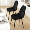 Hyleory Modern Upholstered Velvet Dining Chairs Set of 2 with Metal Legs and High Back, for Kitchen and Dining Room, Easy to Assemble and Clean - 4 of 4