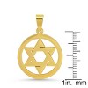 Steeltime 24" Men's 18k gold plated stainless steel star of David pendant - 2 of 3