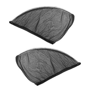 Unique Bargains Sun Shade Car Side Window Cover Rear Breathable Mesh Anti-UV Protect Sunshade Curtain Universal 23.62"x19.69" Black 1 Pair