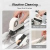 Hard Bristle Crevice Cleaning Brush with Scraper for Window Track, Shutters, Doors - 2-in-1 Heavy Duty Kitchen and Household Cleaning Tool Kit - 3 of 3
