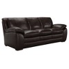 Armen Living Foley Contemporary Sofa Genuine Leather Dark Brown: Upholstered, Wood Frame, Foam Cushions - 2 of 4