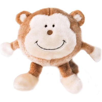 ZippyPaws Brainey Squeaky Plush Dog Toy Monkey