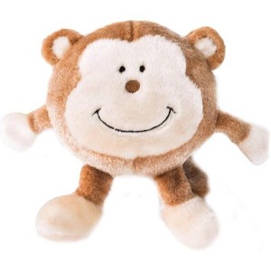 ZippyPaws Brainey Squeaky Plush Dog Toy Monkey - 1 of 3
