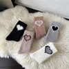 Anna-Kaci 3-Pair Fuzzy Heart Knit Crew Socks Set with Soft Plush Texture, Stretchy Cozy Fabric, and Cute Heart Accent for Gifting - 4 of 4