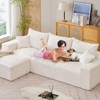 110'' Modular Sectional Sofa, L-Shaped Sofa with Deep Seats, Modern Convertible Chenille Couch with Ottomans,for Living Room, Bedroom - 4 of 4