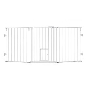 Carlson Flexi Gate with Door for Dog Crate - White - 1 of 4
