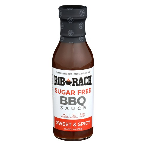 Rib Rack BBQ Sauce Sweet & Spicy Sugar Free - Case of 6 - 11 oz - image 1 of 4