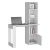 NicBex Bookcases for Living Room Modern 53.8" Tall 3 Shelves Double Door Cabinet Bookshelf Compact Design Bookcase for Small Spaces Office Home - 2 of 4