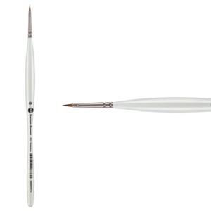Borciani e Bonazzi UNICO Fiamatto Synthetic Series 822 Paint Brush, Cat's Tongue Size 0 - For Acrylic and Watercolor Painting - Ergonomic Handle, - 1 of 4