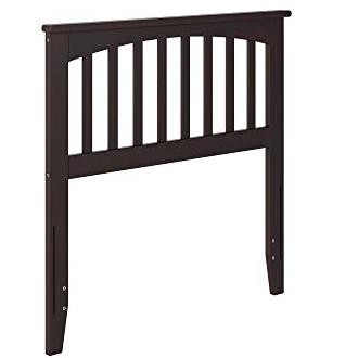 Espresso Twin Wood Mission Headboard with Slats