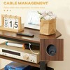 Resenkos Media Stand with 4-Tier Audio Rack AV Media Corner Shelf, Cable Management for DVD Players, Cable Box Xbox,  Assembly required, Brown - 4 of 4
