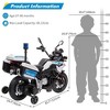 12V Kids Ride On Police Motorcycle, Licensed BMW Police Motorbike with High/Low Variable Speed,Built-In Music,USB,Warning, Lights, Spring Suspension - 4 of 4