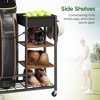 MOEPISY Golf Storage Organizer for Garage, Golf Bag Stand for Single Golf Bag and Equipment Accessories, Rustic Brown - 3 of 4