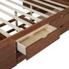 NicBex Twin Size Wooden Daybed, Modern Sofa Bed Frame with 4 Storage Drawers and 3 Open Shelves for Boy and Girl - 3 of 4