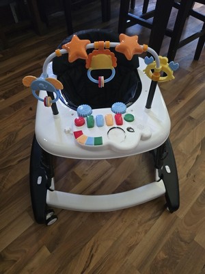 Kmaier 5-in-1 Foldable Baby Walker with Wheels, Music and Lights