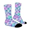 Glitter Bling Mermaid Women Printed Crew Socks Funny Funky Socks Soft Polyester Novelty Gifts for Artists Men - 3 of 4