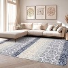 Washable Printed Rug Non Slip Low Pile Rug Soft Throw Floor Cover Foldable Indoor Carpet for Living Room Bedroom Playroom Nursery - 2 of 4