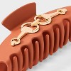 Chain Link Detailed Hair Claw Clip - A New Day™ Brown/Gold - 3 of 3