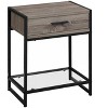 NicBex Contemporary Square End Table with Storage Drawer 2-tier Side Table for Modern Living Spaces - 3 of 4