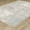 Captiv8e Designs Clara Textural Distressed Abstract Ivory/Teal Rug - 2 of 4