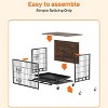 Garvee Wooden Dog Crate Furniture 27.2" with Double Doors, Removable Tray & Lockable Wheels – Compact Indoor/Outdoor Kennel for Small Breeds - 2 of 4