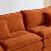 GlasFlength Corduroy Sofa Sleeper Couch Loveseat Sofa with Pillows, Comfy Upholstered Deep Seat Sofa for Bedroom, Living Room, Orange, 84*32*32 - 4 of 4