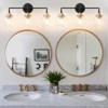 POWLIG Modern Vanity Light - Dimmable Bathroom Wall Sconce with Clear Glass Shades, Perfect for Mirror Lighting - 2 of 4
