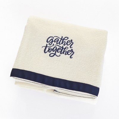 Lakeside Farmhouse Striped Bathroom or Kitchen Hand Towels - Set of 2