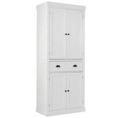 Costway 41'' Farmhouse Kitchen Pantry Storage Cabinet w/Doors - See Details - White