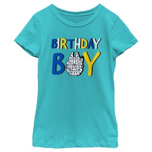 Girl's Star Wars Millennium Falcon Birthday Boy T-Shirt - 1 of 4