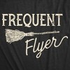 Womens Frequent Flyer T Shirt Funny Halloween Witch Broomstick Novelty Tee - Crazy Dog Women's T Shirt - 2 of 4
