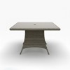 Covers & All Malibu 60 in Square Dining Table, Willow Flat Wicker w / Glass Top - 2 of 4