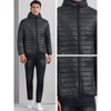 Lars Amadeus Men's Winter Zipper Lightweight Warm Padded Hooded Puffer Jackets - 4 of 4