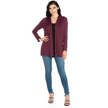 Open Front Hooded Womens Cardigan